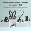 Andoer Sports Camera Accessory Set Chest Strap Mount + Head Strap + Neck Holder + Phone Holder for Cycling Hiking Boating Travel Video Recording Live Stream view 2