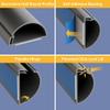 D-Line 15.7in TV Cord Hider, Patented Half Round Cable Cover, Hide Wall Mount TV Wires, Hinged One-Piece Cable Concealer, Adhesive, Decorative Raceway - 1.18in W x 0.59in H x 15.7in L - Gray view 2