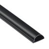 D-Line 15.7in TV Cord Hider, Patented Half Round Cable Cover, Hide Wall Mount TV Wires, Hinged One-Piece Cable Concealer, Adhesive, Decorative Raceway - 1.18in W x 0.59in H x 15.7in L - Black view 1