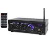 PyleUsa Bluetooth Computer Speaker Amplifier - 2x120 Watt Home Stereo Power Amplifier Home Audio Receiver System W/Blue Led Display, USB/SD, AUX, RCA, Headphone Jack - Remote - PCAU46BA.6 view 1