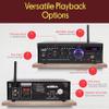 PyleUsa Bluetooth Computer Speaker Amplifier - 2x120 Watt Home Stereo Power Amplifier Home Audio Receiver System W/Blue Led Display, USB/SD, AUX, RCA, Headphone Jack - Remote - PCAU46BA.6 view 2