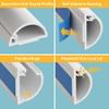 D-Line 15.7in TV Cord Hider, Patented Half Round Cable Cover, Hide Wall Mount TV Wires, Hinged One-Piece Cable Concealer, Adhesive, Decorative Raceway - 0.78in W x 0.39in H x 15.7in L - White view 2