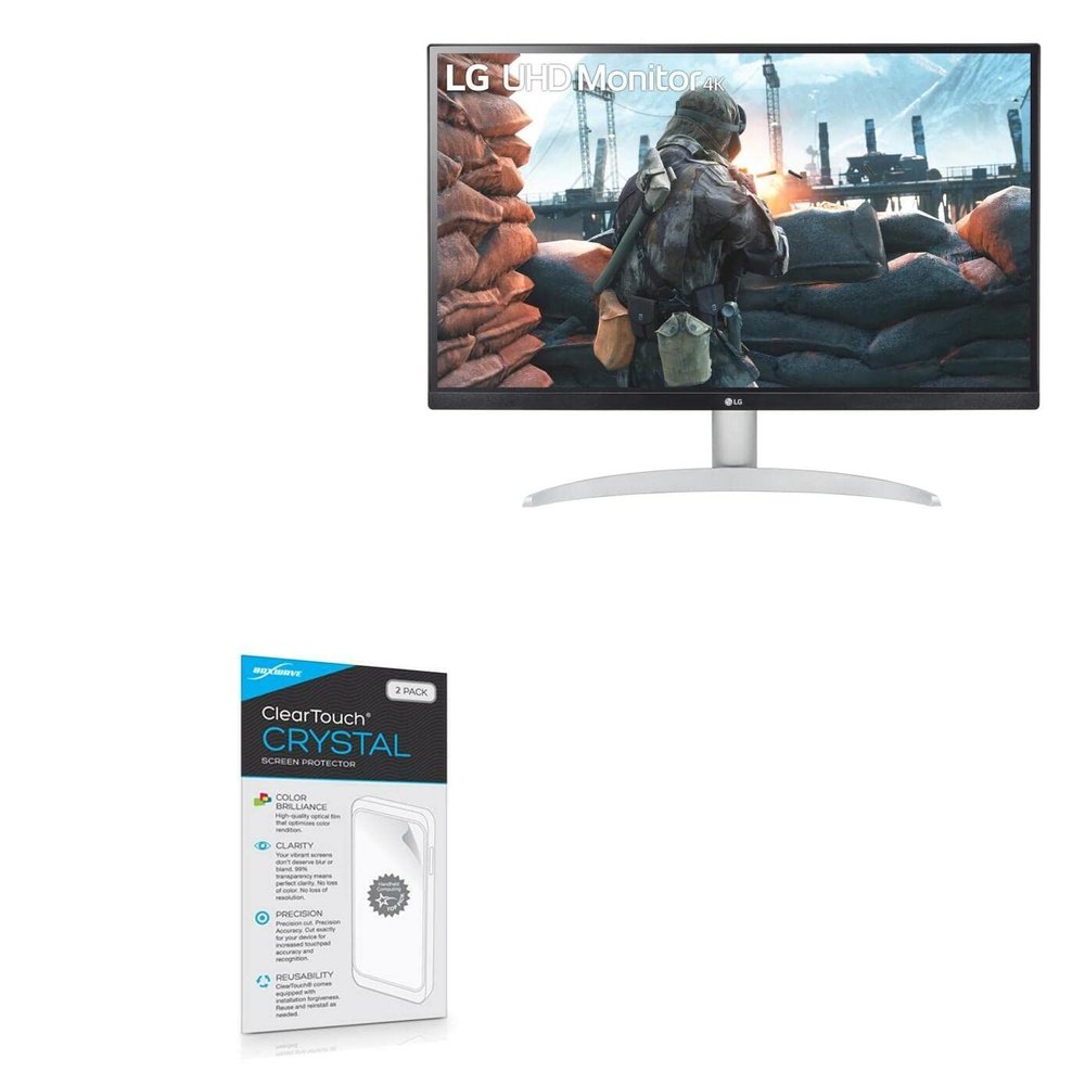 BoxWave Screen Protector Compatible with LG 27 Monitor (27UP600) - ClearTouch Crystal (2-Pack), HD Film Skin - Shields from Scratches