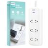 Philips 6-Outlet Surge Protector with Multiple Outlets, 8 Ft, Braided Cord,1080 Joules, Adapter-Spaced, White, SPC6066WB/37 view 1