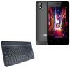 BoxWave Keyboard Compatible with Yezz Go 1 - SlimKeys Bluetooth Keyboard, Portable Thin with Chiclet-Style Keys - Jet Black view 1