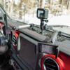 Bulletpoint RubiGrid Multiple Device Dash Mount Platform with 2 Phone Holders + Action Camera Bracket Compatible with 2018-2023 Jeep Wrangler JL (NOT 4xe) + 2020-2023 Gladiator view 2