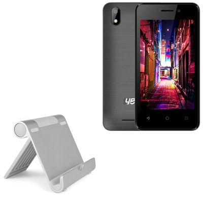 BoxWave Stand and Mount Compatible with Yezz Go 1 - VersaView Aluminum Stand, Portable, Multi Angle Viewing Sturdy