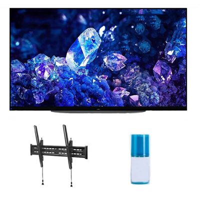 Sony XR48A90K 48" 4K Bravia XR OLED High Definition Resolution Smart TV with a Walts TV Large/Extra Large Tilt Mount for 43"-90" TV's and Walts Screen Cleaner Kit (2022)