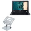 BoxWave Stand and Mount Compatible with Acer Chromebook 311 (CB311-9HT) - Executive VersaView Laptop Stand, Ergonomic Adjustable Viewing Angle Metallic Riser - Metallic Silver view 1