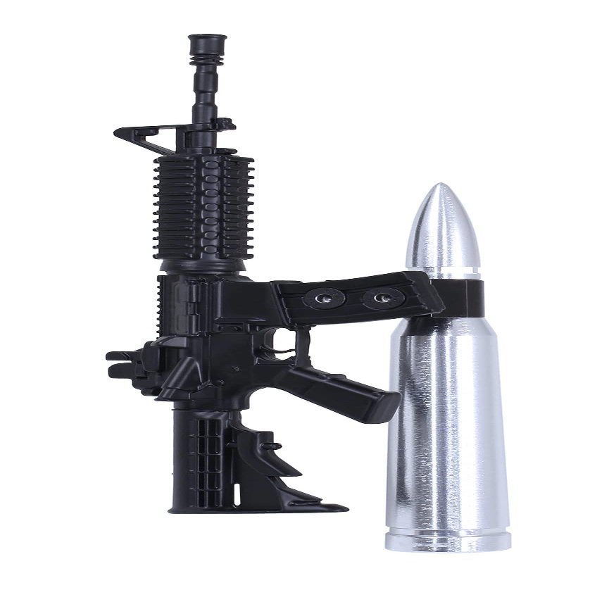 VMS Racing AR-15 M4 M16 Silver 50 Cal Caliber Bullet Antenna Anti-Theft and Reception Booster Heavy Gauge CNC Billet Aluminum Short Compatible with Dodge Ram 1500 2500 3500 94-08 1994-2008