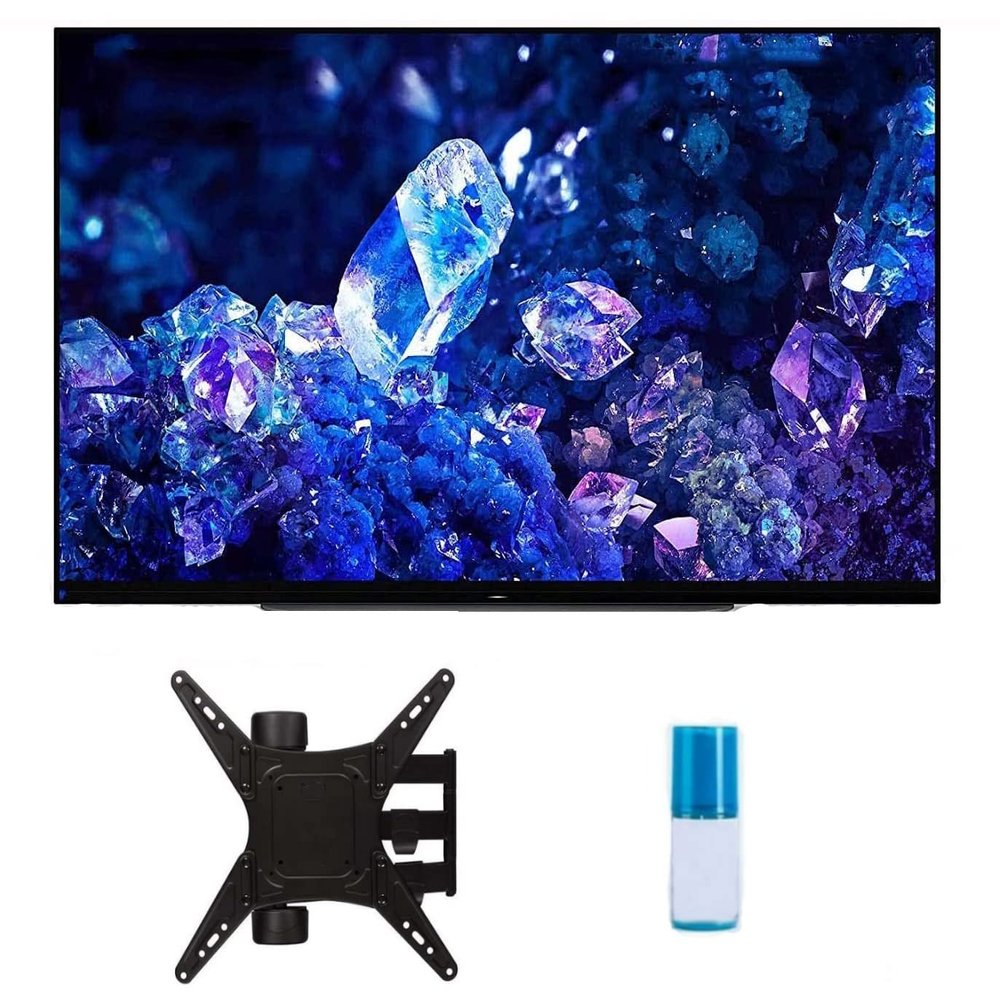 Sony XR42A90K 42" 4K Bravia XR OLED High Definition Resolution Smart TV with a Walts TV Full Motion Mount for 32"-65" Compatible TV's and Walts Screen Cleaner Kit (2022)