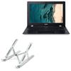 BoxWave Stand and Mount Compatible with Acer Chromebook 311 (CB311-9HT) - Compact QuickSwitch Stand, Portable Multi Angle Viewing Foldable Riser - Metallic Silver view 1