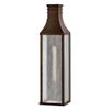 Hinkley Beacon Hill Large Tall Wall Mount Outdoor Lantern, Aluminum, Clear Seedy Glass, Old World Charm, LED Bulb Included, Blackened Copper Finish view 1