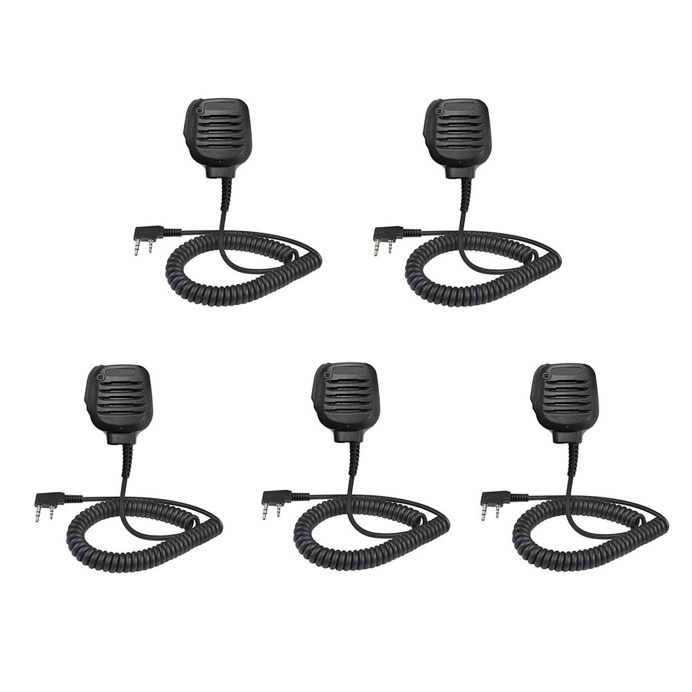 5 Pack KMC-45D KMC-45 Heavy Duty Military Spec Speaker Microphone with Earpiece Jack Compatible for NX220 NX240 NX340 NX-1200 NX-1300 TK-208 TK-240 TK-250 TK-255 TK-260 TK-270 TK-278 Radio KMC-21