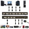 DiamondTiger KVM Switch 4 Computers - KVM Switch Displayport, One Monitor Switch to Share Mouse, Keyboard, Printer, USB 2.0 Device and Ultra HD Monitor, Support 4K@60Hz, 4 DP and 4 USB Cable Included view 2