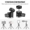 Andoer 2-in-1 1/4 Screw Cold Shoe Mount Ball Head 360 Rotatable Dual Use Mini Ball Head Aluminum Alloy Ball Head for Camera Phone Holder Tripod Video Light view 3