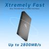 OWC 4TB Envoy Pro FX Portable Rugged External NVMe M.2 SSD Drive Thunderbolt 3, USB3.2 USB-C, up to 2800MB/s speeds, Drop/Shock Resistant Compatible with Mac and PC view 2