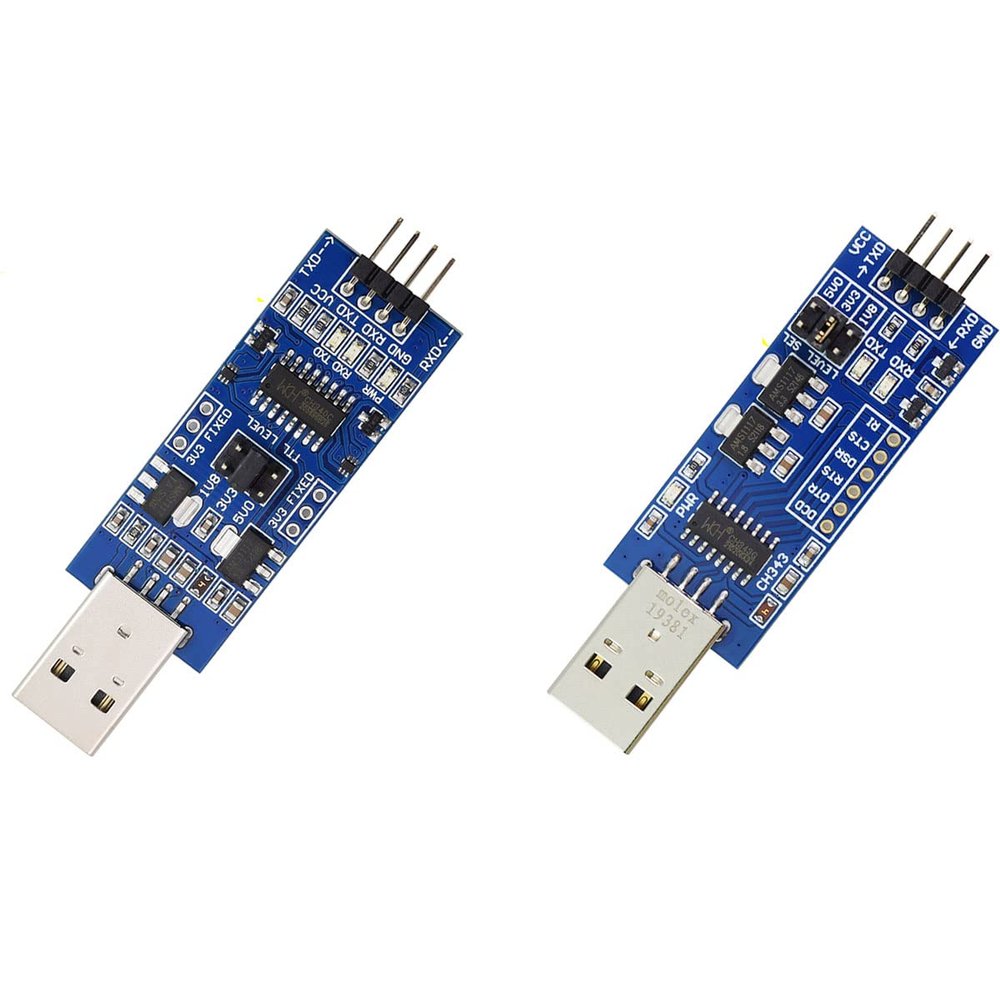 Taidacent USB to TTL UART Converter Module USB to Serial Port Adapter Board 1.8V 2.5V 3.3V 5V Level CH340 CP2102 Flash Machine (CP2102 Three-Level)
