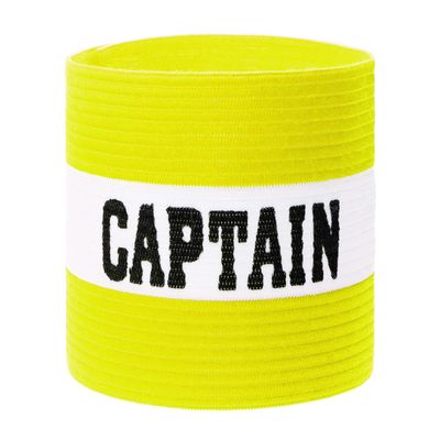 ONLYKXY Captain Armbands 9x30CM/3.54x11.81inch Adjustable Leader Armband for Soccer Basketball Volleyball Team Competition Coach Players Wrist Arm Bands (Yellow + White, 1)