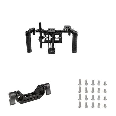 CAMVATE Director's Monitor Cage + 1/4"-20 Stainless Steel Screw Pack + 15mm Rod Clamp