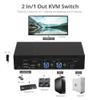 SIIG 2-Port 4K KVM Switch HDMI with Picture-by-Picture (PbP) Mouse Cursor Roaming and Picture-in-Picture (PiP) Image for 2 Computers, Support Windows and Linux, TAA Compliant (CE-KV0G11-S1) view 4