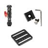 CAMVATE 1/4"-20 Ball Head Extension Arm with Shoe Mount + Cold Shoe Mount + Universal Cheese Plate view 1
