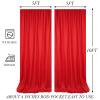 10x10FT Red Backdrop Curtains for Parties - Red Wedding Backdrop for Baby Shower Birthday Photo Home Party Curtains Backdrop 5x10FT 2 Panels view 2