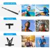 Accessory Set, Andoer Action Camera Accessory Set with Waterproof Case, Silicone Protective Case, Selfie Stick, Various Mounts, More and Carry Bag for Hero 10/9 view 4