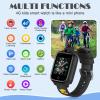 4G GPS Watches for Kids, Smart Watches Children's Mini Cell Phone with Dual Camera, Calling, SOS, Life Water Resistant 2-Style Cartoon Straps for 3-12 Years Boys Girls Birthday Xmas Gifts (Black) view 2