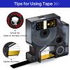 USUPERINK 30 Pack Compatible for Dymo D1 Label Tape 45024 Refill Gold on Black 1/2 inch x 23 feet Labeling Tape for LabelManager PnP 160 210D 260P 280 360D 420P 450D ColorPop Label Maker view 4