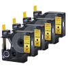 USUPERINK 4 Pack Compatible for Dymo D1 Label Tape 45023 Refill Black on Gold 1/2 inch x 23 feet Labeling Tape for LabelManager PnP 160 210D 260P 280 360D 420P 450D ColorPop Label Maker view 1