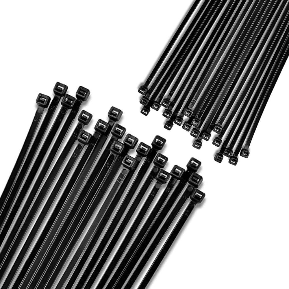15" Black Zip Cable Ties (100 Pack), 120lbs Tensile Strength Bundle with 12 Inch Zip Cable Ties (1000 Pack), 40lbs Tensile Strength Self-Locking Premium Plastic Cable Wire Ties