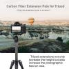 Andoer Universal Carbon Fiber Tripod Extension Pole 2-Section Extendable Rod Max. Height 32cm/12.6in with 1/4 Inch Screw for Tripod Monopod view 2