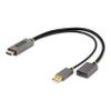 StarTech.com 1ft (30cm) HDMI to DisplayPort Adapter Cable, Active 4K 60Hz HDMI 2.0 to DP 1.2 Converter, HDR, USB Bus Powered, HDMI Source to DisplayPort Monitor for Laptops/PC (128-HDMI-DISPLAYPORT) view 1
