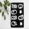 Cord Cable Organizer, Board, 8 Compartment, Management for Home and Office, Management, Hanging Wall Storage, USB Phone Charger Ties, Drawer, Cabinet, Black (CB001) view 1