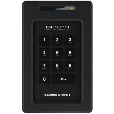 Glyph Production Technologies Secure Drive+ Keypad SSD 4TB