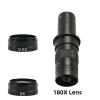 Microscope Kit for 180X C Mount Lens 0.75X 0.5X 2.0X 0.35X Auxiliary Objective Glass Lens Microscope Lens Adapters (Color : Set5) view 2