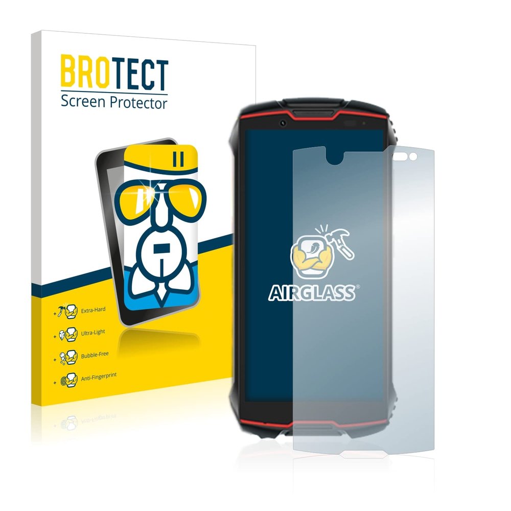 brotect Glass Screen Protector Film Compatible with Cubot King Kong Mini 2 Pro - Glass-Foil 9H Protection [Scratch Resistant, High Clarity]