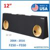 12" Dual Sub Box Fits F250 F350 F450 F550 Super Duty Crew-Cab with Or Without Power Window 2004-2016 Subwoofer Enclosure Speaker Box Ground Shaker view 2
