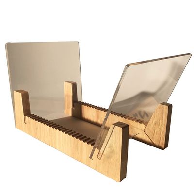 Acrylic Vinyl Display Stand Vinyl Record Holder Desktop Storage Rack Vinyl Record Holder Storage (Color : Clear, Size : 30 * 20 * 17cm)