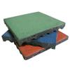 Rubber-Cal Eco-Safety Interlocking Playground Tiles - 2.50 x 19.5 x 19.5 inch - 20 Pack - 55 Sq.Ft. Coverage - Green view 1