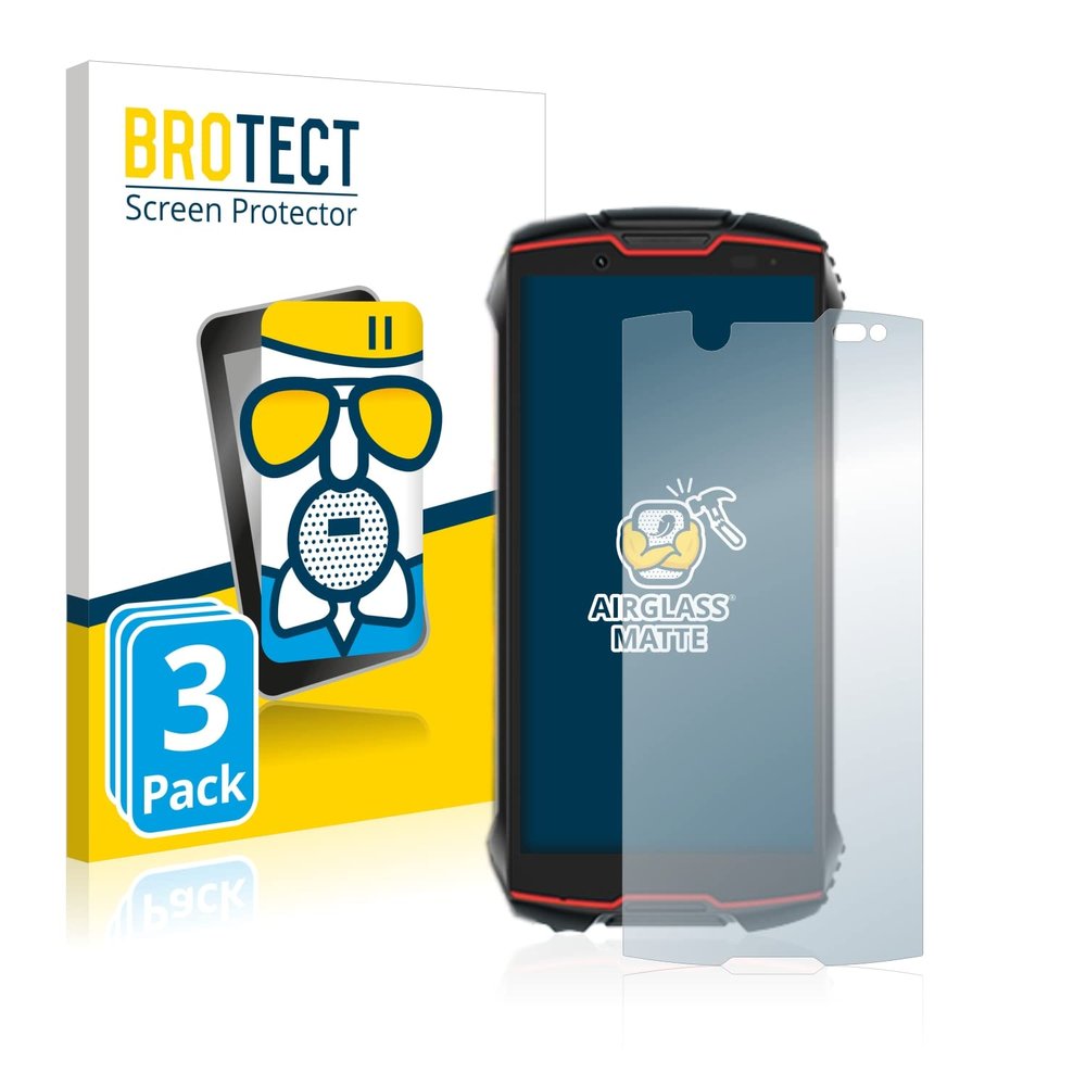brotect Anti-Glare Glass Screen Protector Matte Compatible with Cubot King Kong Mini 2 Pro (3 Pack) - Anti-Scratch 9H Protection Film