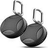 Encased 2 Pack Waterproof Case Compatible with AirTag (IP68)  Protective Holder with Carabiner Keychain & Adhesive Back (Black) view 1