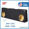 10" Dual Sub Box Fits F250 to F550 Super Duty Crew-Cab with Or Without Power Window 2004-2016 Subwoofer Enclosure Speaker Box Ground Shaker view 2