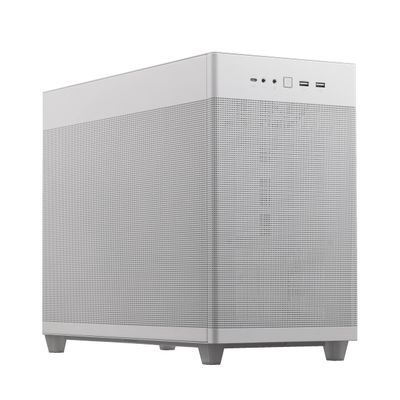 ASUS Prime AP201 33-Liter Micro ATX White PC case with Tool-Free Side Panels and a Quasi-Filter mesh, with Support for 360 mm Coolers, Graphics Cards up to 338 mm Long, and Standard ATX PSUs