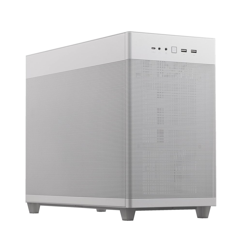 ASUS Prime AP201 33-Liter Micro ATX White PC case with Tool-Free Side Panels and a Quasi-Filter mesh, with Support for 360 mm Coolers, Graphics Cards up to 338 mm Long, and Standard ATX PSUs