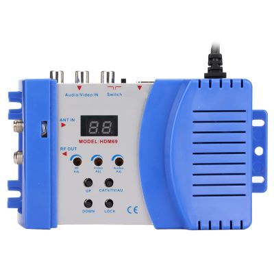 Modulator RF Converter, /AV to RF HD Modulator, VHF UHF Demodulator Adapter Support PAL/NTSC TV Format Output for Home TV, Plug and Play(1080P)