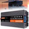 BEZAX Power Inverter Pure Sine Wave Inveter 3000w 4000w 5000w 6000w 12v/24v/48v/60v Dc to 220v Ac Car Inverter Outlets with Two Cooling Fans and Ac Outlets Suitable for Cars,Camping,6000W-12Vto220V view 1