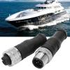 Pair for NMEA2000 Male Female Terminator Resistor 5Pin Thread IP67 Water Proof for Lowrance Networks ABS Metal Backbone Cable Terminator view 2