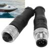 Pair for NMEA2000 Male Female Terminator Resistor 5Pin Thread IP67 Water Proof for Lowrance Networks ABS Metal Backbone Cable Terminator view 3